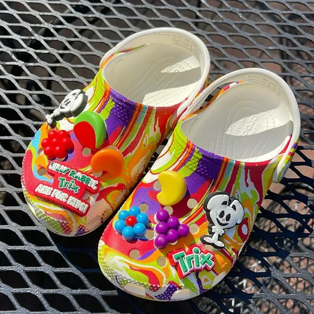 Crocs x Trix Cereal Collab Kids Size 11 Fruity Classic Clog